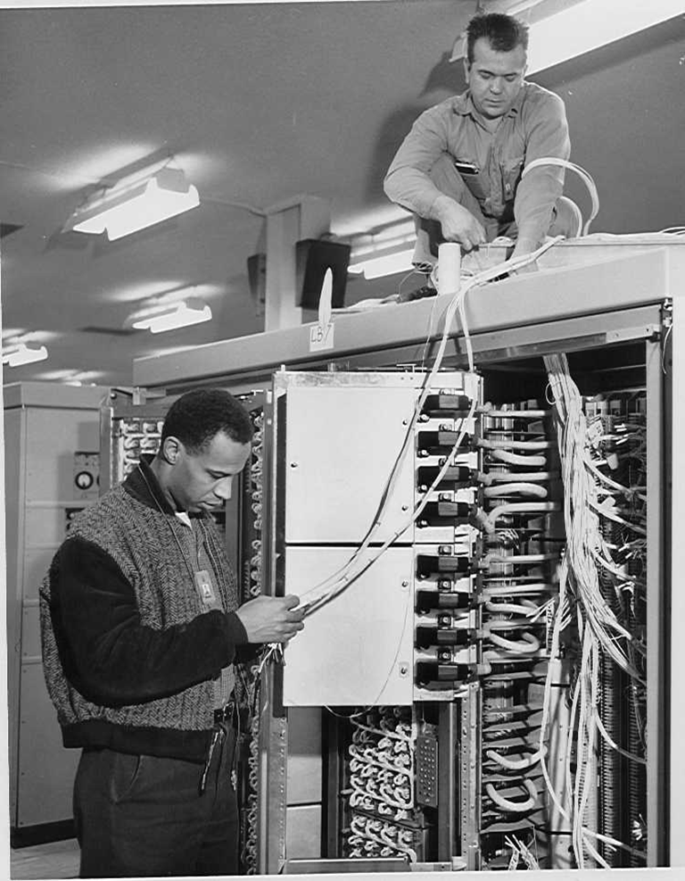 Hildreth Hal Walker running cable
