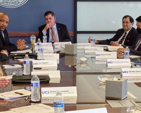 Reuben Franco, Doug Wooley, U.S. Labor Secretary Marty Walsh, Bobby McDonald, Larry Chung and Davina Samuel.